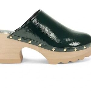 AEROSOLES Green Patent Leather Clogs